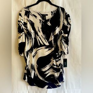 Alfani Black and white Xl Women Top Blouse